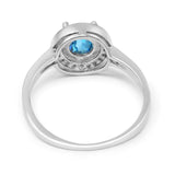 14K Gold 0.94ct Round Art Deco 6mm G SI Diamond Engagement Wedding Ring