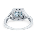 14K Gold 2.37ct Cushion Infinity Shank 8mm G SI Diamond Engagement Wedding Ring