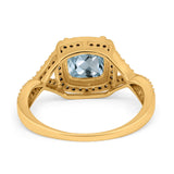 14K Gold 2.37ct Cushion Infinity Shank 8mm G SI Diamond Engagement Wedding Ring