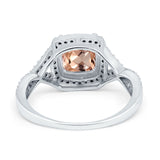 14K Gold 2.37ct Cushion Infinity Shank 8mm G SI Diamond Engagement Wedding Ring
