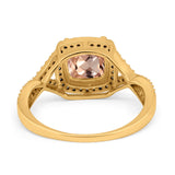 14K Gold 2.37ct Cushion Infinity Shank 8mm G SI Diamond Engagement Wedding Ring