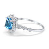 14K Gold 2.31ct Cushion 8mm Halo G SI Diamond Engagement Wedding Ring