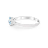 Three Stone Wedding Engagement Ring Emerald Cut Round CZ 925 Sterling Silver