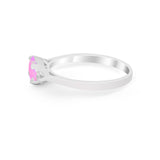 Three Stone Wedding Engagement Ring Emerald Cut Round CZ 925 Sterling Silver