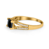 Princess Cut Wedding Ring Simulated Cubic Zirconia 925 Sterling Silver