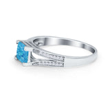 Princess Cut Wedding Ring Simulated Cubic Zirconia 925 Sterling Silver