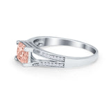Princess Cut Wedding Ring Simulated Cubic Zirconia 925 Sterling Silver