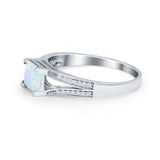 Princess Cut Wedding Ring Simulated Cubic Zirconia 925 Sterling Silver