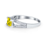 Princess Cut Wedding Ring Simulated Cubic Zirconia 925 Sterling Silver