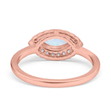 Floral Marquise Engagement Ring Simualted Cubic Zirconia 925 Sterling Silver
