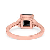 Cushion Cut Celtic Wedding Ring Simulated Cubic Zirconia 925 Sterling Silver