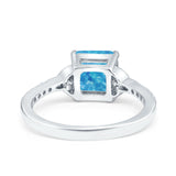 Cushion Cut Celtic Wedding Ring Simulated Cubic Zirconia 925 Sterling Silver