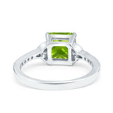 Cushion Cut Celtic Wedding Ring Simulated Cubic Zirconia 925 Sterling Silver