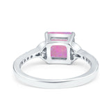 Cushion Cut Celtic Wedding Ring Simulated Cubic Zirconia 925 Sterling Silver