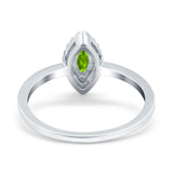 Halo Marquise Engagement Ring Simulated Cubic Zirconia 925 Sterling Silver