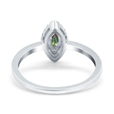 Halo Marquise Engagement Ring Simulated Cubic Zirconia 925 Sterling Silver