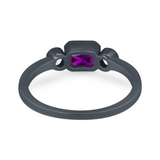 Petite Dainty Fashion Thumb Ring Simulated Cubic Zirconia 925 Sterling Silver