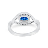 Infinity Shank Wedding Ring Simulated Cubic Zirconia 925 Sterling Silver