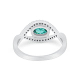 Infinity Shank Wedding Ring Simulated Cubic Zirconia 925 Sterling Silver