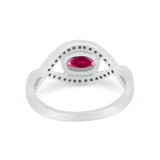 Infinity Shank Wedding Ring Simulated Cubic Zirconia 925 Sterling Silver