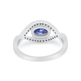 Infinity Shank Wedding Ring Simulated Cubic Zirconia 925 Sterling Silver