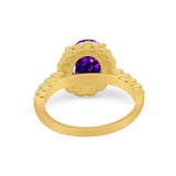 Solitaire Accent Wedding Ring Simulated Cubic Zirconia 925 Sterling Silver