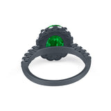Solitaire Accent Wedding Ring Simulated Cubic Zirconia 925 Sterling Silver