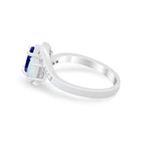 3-Stone Swirl Wedding Ring Round Simulated Cubic Zirconia 925 Sterling Silver