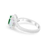 3-Stone Swirl Wedding Ring Round Simulated Cubic Zirconia 925 Sterling Silver