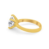 Solitaire Cushion Cut Engagement Ring Simulated Cubic Zirconia 925 Sterling Silver Cushion Cut Ring