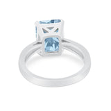 Solitaire Wedding Ring Simulated Cubic Zirconia 925 Sterling Silver