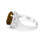 Art Deco Engagement Bridal Ring Simulated Cubic Zirconia 925 Sterling Silver BA1059