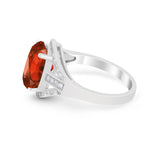 Art Deco Engagement Bridal Ring Simulated Cubic Zirconia 925 Sterling Silver BA1059