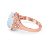 Art Deco Engagement Bridal Ring Simulated Cubic Zirconia 925 Sterling Silver BA1059
