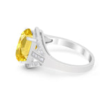 Art Deco Engagement Bridal Ring Simulated Cubic Zirconia 925 Sterling Silver BA1059