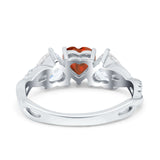 Three Heart Engagement Promise Ring Simulated Cubic Zirconia 925 Sterling Silver