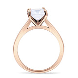 Asscher Cut Vintage Style Solitaire Ring 925 Sterling Silver