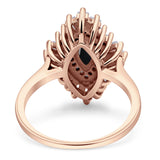 Art Deco Marquise Engagement Ring Cubic Zirconia 925 Sterling Silver