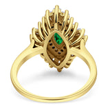 Art Deco Marquise Engagement Ring Cubic Zirconia 925 Sterling Silver