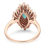 Art Deco Marquise Engagement Ring Cubic Zirconia 925 Sterling Silver