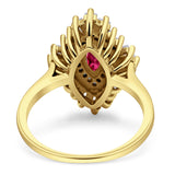 Art Deco Marquise Engagement Ring Cubic Zirconia 925 Sterling Silver