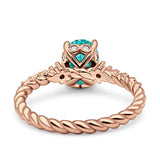 Twisted Rope Hidden Halo Oval Engagement Ring Cubic Zirconia 925 Sterling Silver
