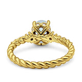 Twisted Rope Hidden Halo Oval Engagement Ring Cubic Zirconia 925 Sterling Silver