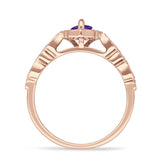 Art Deco Engagement Ring Halo Marquise Cubic Zirconia 925 Sterling Silver
