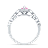 Art Deco Engagement Ring Halo Marquise Cubic Zirconia 925 Sterling Silver
