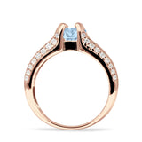 Round Engagement Ring Vintage Style Cubic Zirconia 925 Sterling Silver
