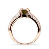 Round Engagement Ring Vintage Style Cubic Zirconia 925 Sterling Silver
