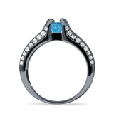 Round Engagement Ring Vintage Style Cubic Zirconia 925 Sterling Silver