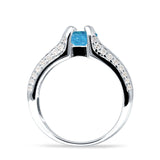 Round Engagement Ring Vintage Style Cubic Zirconia 925 Sterling Silver