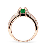 Round Engagement Ring Vintage Style Cubic Zirconia 925 Sterling Silver